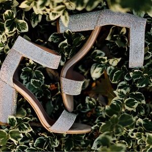 Jeffrey Campbell x Free People Lindsay Rhinestone Heels- Size 6.5 - worn once!